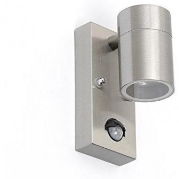 Aplique de exterior moderno de acero con detector de movimiento IP44 - QAZQA Solo