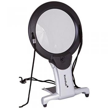 Lupa de cuello Levenhuk Zeno Vizor N2 con aumento de 2,5x a 5x y luz LED