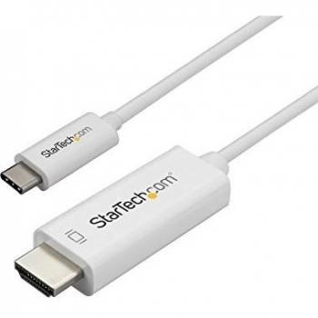 StarTech.com 3ft USB C to HDMI Cable - 4K 60Hz Video Adapter - Thunderbolt 3 Compatible - Laptop to Monitor Display - DP 1.2 Alt Mode HBR2 - White