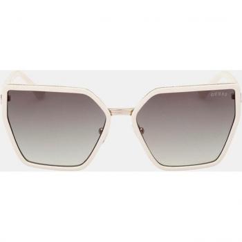 Gafas de sol Guess Butterfly Shape Injected blancas con lentes espejadas grises para mujer