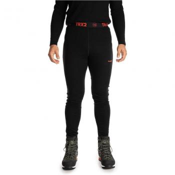 Pantalón largo interior de hombre Trangoworld Trx2 Wool Pro Vd, color negro, talla XXL