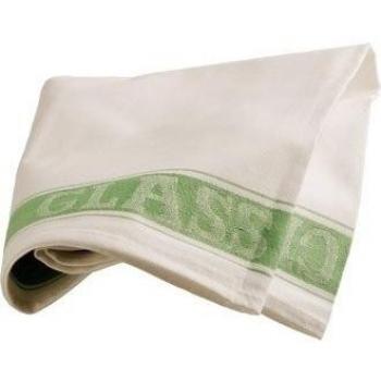 Winware Glass Cloth Glass Cloth Linen Union Green Border - 76x51cm Green Border by Winware