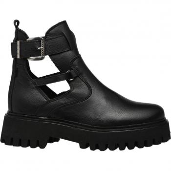 Bronx Groov Y Women's Ankle Boots - Black Leather - 5cm Block Heel