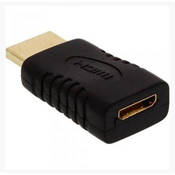 Adaptador HDMI Tipo A Macho a Mini HDMI Tipo C Hembra 4K2K Compatible con Contactos Dorados