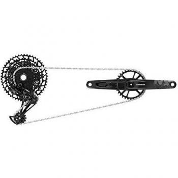 SRAM 175mm Kurbel, Ohne Innenlager, NX Eagle Dub Manivela, sin rodamiento Interior, 00.7918.076.001 Kit, Negro, 175 mm, Unisex Adulto
