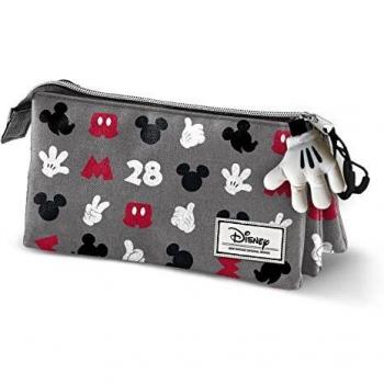 Karactermania Mickey Mouse Grey Portatodo Triple FAN 2.0, Gris (Grey