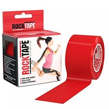 Rocktape Kinesiology Tape Athletes, Resistentes al agua, reducen el dolor y la recuperación de lesiones, 5 cm x 5 m, sin cortar, rojo