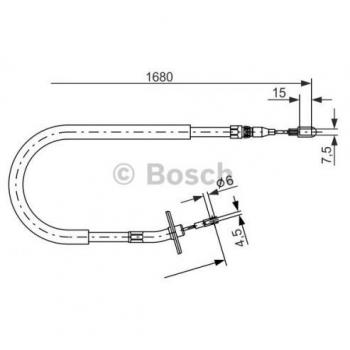 Cable de freno de mano BOSCH 1 987 477 702 para Mercedes-Benz Sprinter 4-T Van y Camión a Plato/Chasis