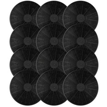 12x Filtro de Carbón Activado Compatible con Campanas Extractoras Exquisit KFD91, KFD610-6B, KFD611-B, KFD910-6B, KFD910-6G y KFD