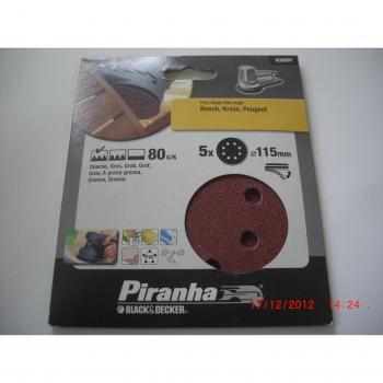 Black & Decker x32007-xj - Disco lija velcro 115/grano 80