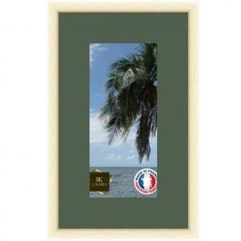 Marco de fotos de pared 30 x 14 x 14 x 30 marco, moderno, 2,3 cm de longitud, de madera, madera, Blanc Cassé-39, Passe-Partout Vert foret