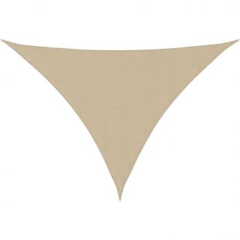 Toldo de vela triangular tela Oxford beige 4x5x5 m