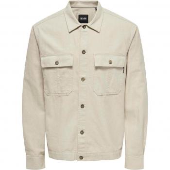 Only & Sons Men's Long Sleeve Overshirt with Pockets