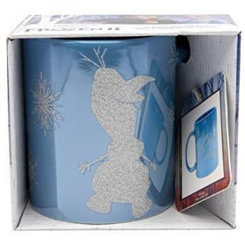 Disney Frozen II Taza Olaf con efecto brillante, azul con impresión brillante, capacidad aprox. 320 ml, 1 unidad