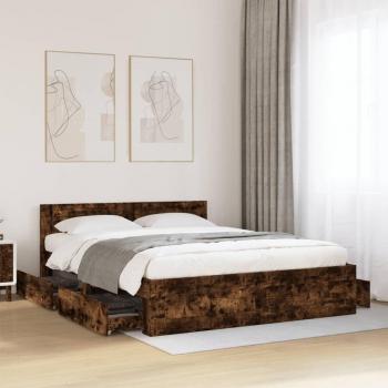 Cabecero Humo Roble 160x200 cm Madera Multicapa