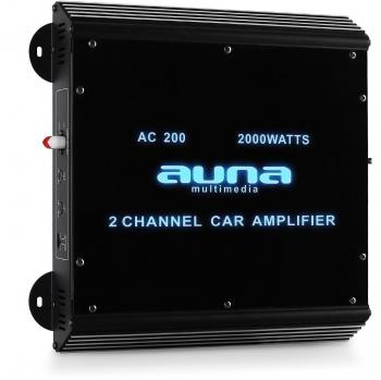 Amplificador Coche Auna W2-AC200 2 Canales LED. 2000 W