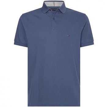 Tommy Hilfiger 1989 Regular Fit Men's Polo Shirt in Blue - Organic Cotton and Elastane