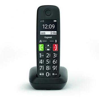 Gigaset E290 - Teléfono Fijo Inalámbrico con Teclas Grandes y Pantalla de Alta Visibilidad, Manos Libres, Compatible con audifonos, 1 Unidad