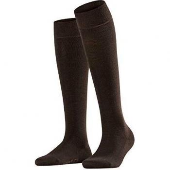 Soft Merino Wool Knee High Socks for Women - Dark Brown, Size 5.5-6.5