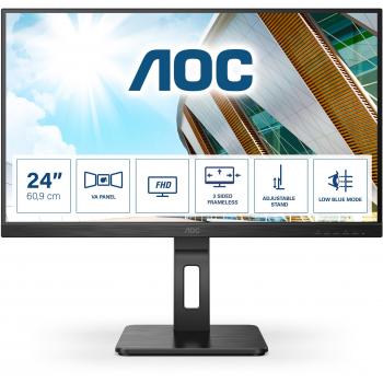 AOC Pro-line 24P2QM - P2 Series - LED monitor - 24 (23.8 viewable) - 1920 x 1080 Full HD (1080p) @ 75 Hz - VA panel