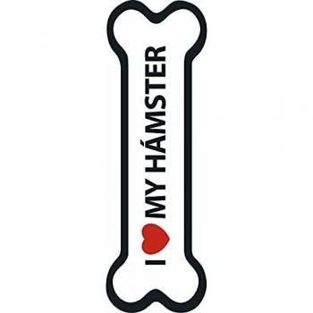 MAGNET & STEEL Señal-Hueso Magnético 'I Love my Hámster'