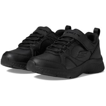 Zapatillas Skechers Microspec Plus - School Sweets para Niña en Negro, Talla 33, Lavables a Máquina, con Cordones Elásticos y Velcro