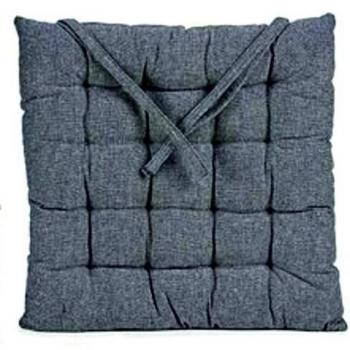 Cojín cuadrado para sillas 40 x 40 cm - Color gris oscuro - Marca Giftdecor