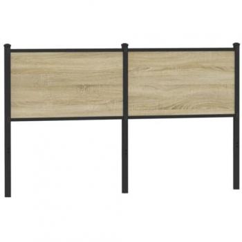 Cabecero de madera de ingeniería y acero roble Sonoma 135 cm, cabecero de cama, cabecero de panel, cabecero para cama de matrimonio