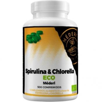 Spirulina y Chlorella Ecológica Mederi 500 Comprimidos