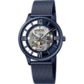 Reloj Festina F20574/1 Automatic Skeleton para Hombre con Esfera Azul y Caja de Acero Inoxidable 316L