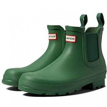Hunter Men's Original Short Wellington Boots - Size 9, Color: Olive, Type: Waterproof Rubber Wellies, Gender: Male