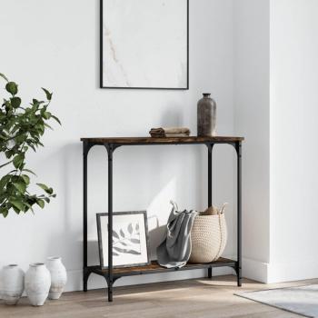 vidaXL Console Table Smoked Oak 75x30.5x75 cm Engineered Wood