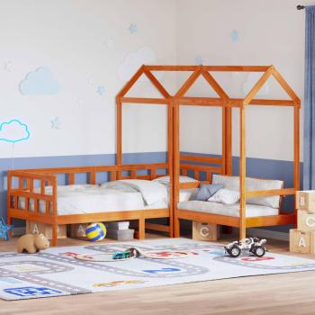 Juego Dormeuse Sofá cama con cera de techo marrón 80x200 cm Pino macizo