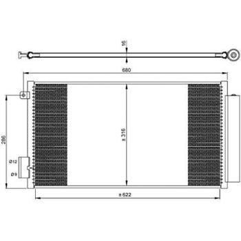 Condensador de Aire Acondicionado EASY FIT NRF 350061 con Secador