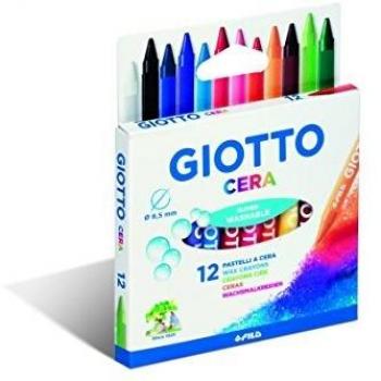 Giotto estuche 12 ceras redondas de colores vivos 281200