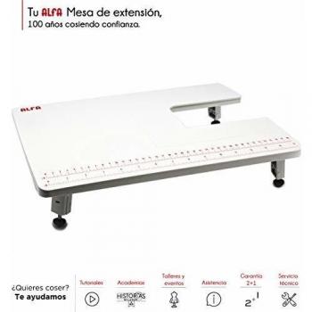 Alfa Mesa de Extensión para Máquina de Coser, Blanco, 28.5x40.5x3 cm