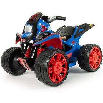 INJUSA - Quad The Beast Spiderman a Batería 12V Licenciado con Acelerador en Pie y Bandas de Goma en Ruedas Traseras