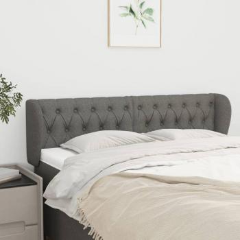 Cabecero de tela gris oscuro 163x23x78/88 cm Vidaxl Gris
