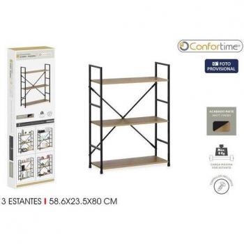Estantería Confortime 3 Estantes Metal Madera