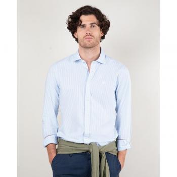Camisa El Ganso Pin Point Raya Yale Oxford Celeste de hombre