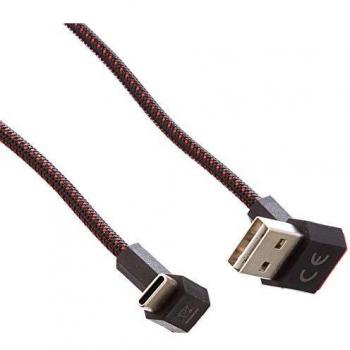 Cable USB 2.0 Delock EASY, Tipo A a Tipo C, conector angulado arriba/abajo, 1.5 m, color negro