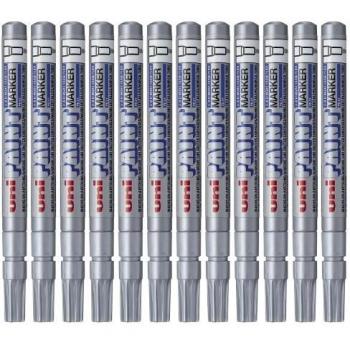 Rotulador permanente Uni-Ball Paint PX-21 Plata 1.2mm - Paquete de 12 unidades