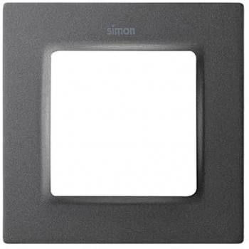 Marco Simon 82 de Titanio para 1 Elemento, Serie 82 Concept, Compatible con Series de Mecanismos Simon 75, 31, 82 y 88, Apto para Interiores, Fácil de Montar, E