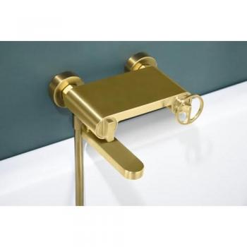 IMEX Kit baño / ducha monomando Olimpo oro cepillado