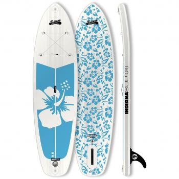 Indiana Sup Allround Tabla Hinchable, Unisex Adulto, Blanco / Azul, 9'6’’