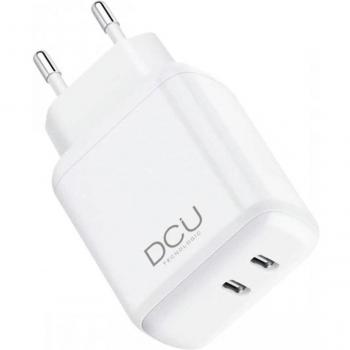 DCU Cargador de Pared con Doble USB Tipo-C Power Delivery 20W+20W Modelo 37300725 Blanco