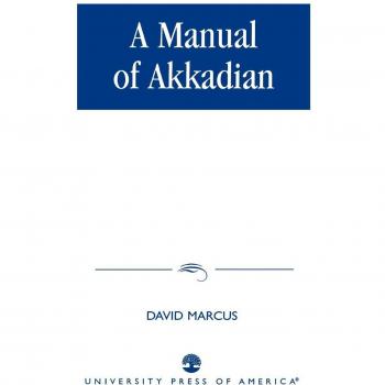 A Manual of Akkadian