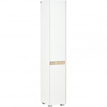 Armario Alto de Baño Columna Auxiliar de Baño de 5 Niveles con Estantes Ajustables - Blanco