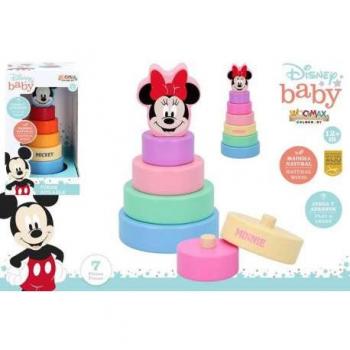 Torre Apilable Disney de Madera Woomax 20 cm Mickey y Minnie Modelos Surtidos