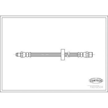 Latiguillo de freno CORTECO 19018504 - Tipo: Latiguillo de freno; Características: Fabricado por CORTECO, número de referencia 19018504, diseñado para garantizar un rendimiento óptimo en el